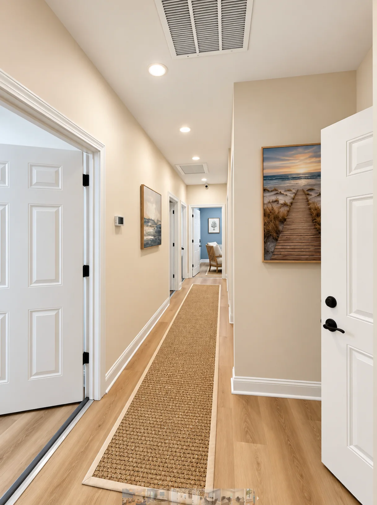 Interior corridor and private office entrances